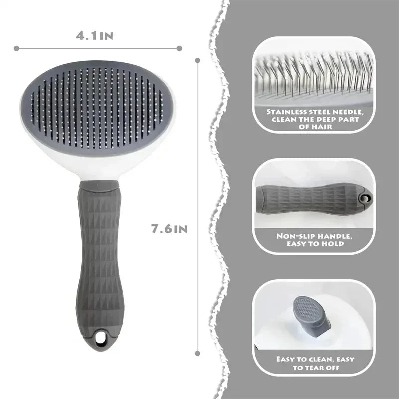 Brosse de Toilettage Pawlm — Démêlante & Anti-Poils Morts