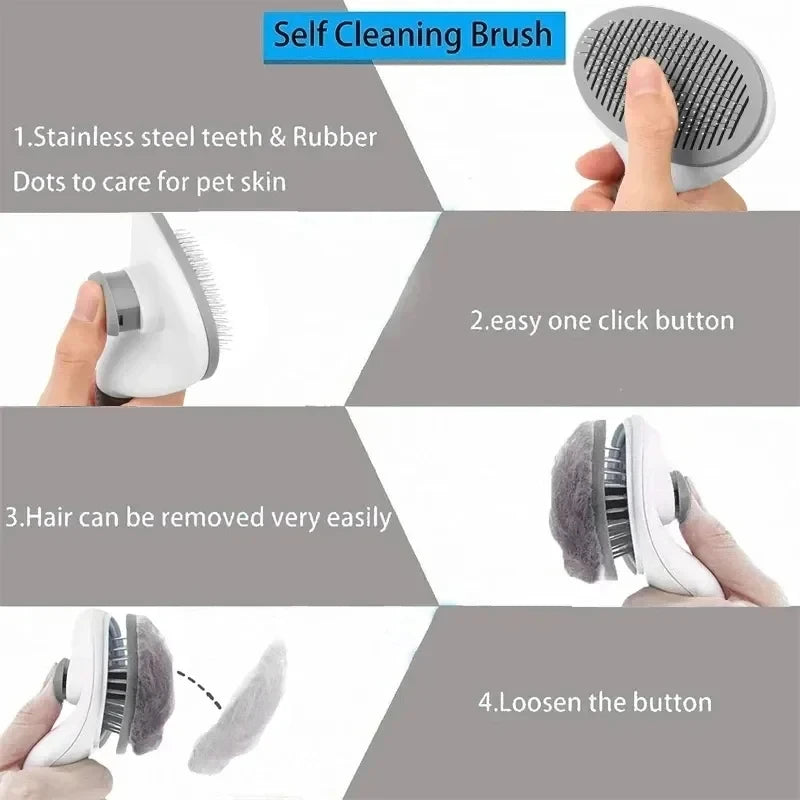 Brosse de Toilettage Pawlm — Démêlante & Anti-Poils Morts